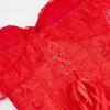 Women Shapewear Floral Lace Off Shoulder Corset Bodyshaper Top Boned Overbust Corset Breathable Waist Trainer with Adjustable Buckles