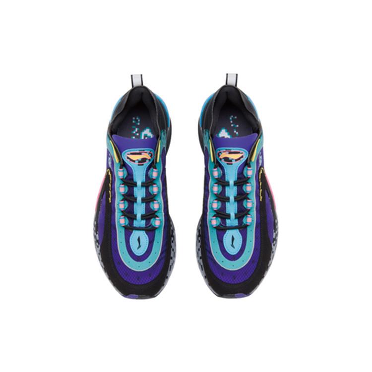 Li Ning V8 Slip Resistant, Abrasion Resistant, Lightweight Low Top Running Shoes Men's Black Blue Red ARHP093-9