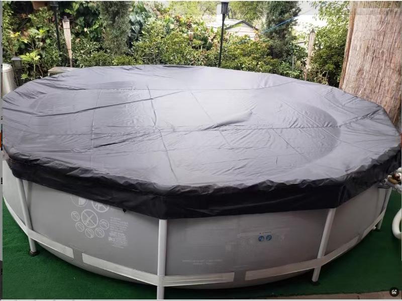 Round Oxford Cloth Outdoor Pool Cover - Dust, Sun, Rain, Leaf & Snow Protection