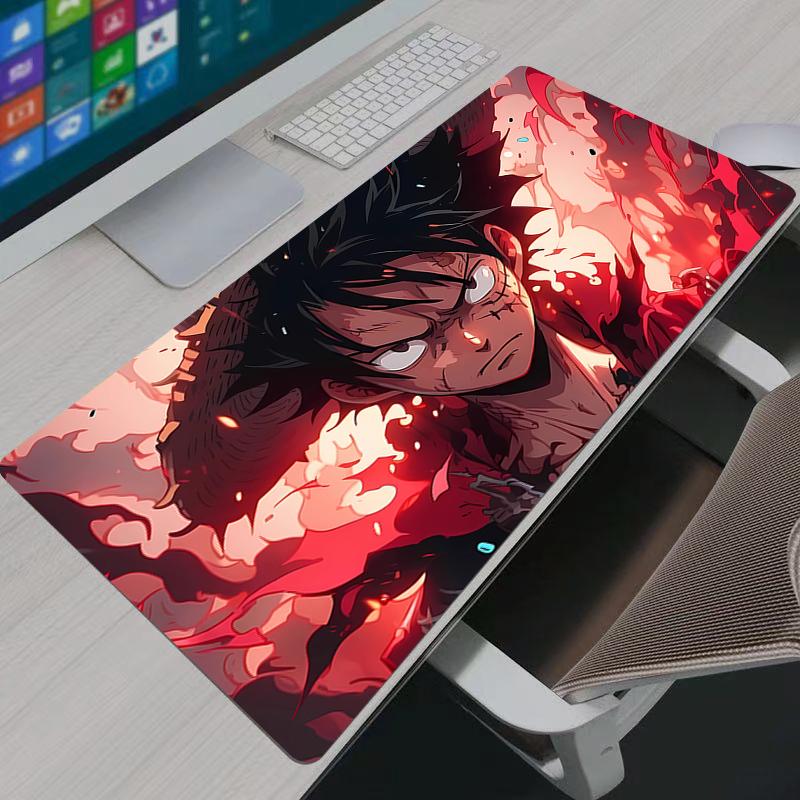 Anime Mouse Pad HD Print Computer Gamer Locking Edge Mousepad XXL Keyboard PC Mice Mats Pad One Piece Luffy For LOL Csgo