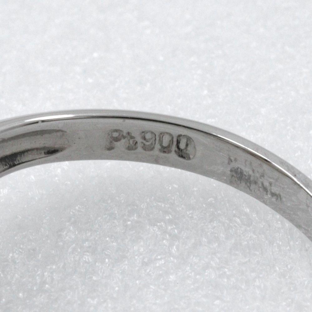 Ring Pt900Platinum/opal/diamond #4.9(US Size) 3.2g Women Used