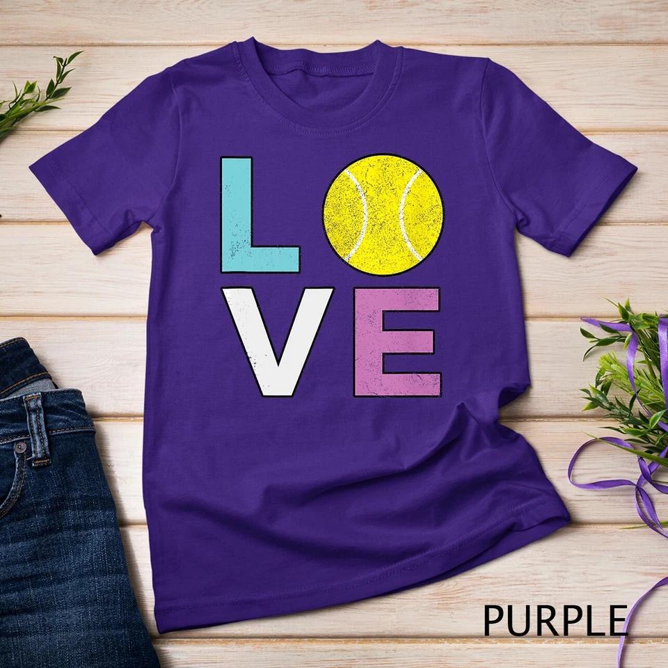Retro I Love Tennis Unisex T-shirt 5 S