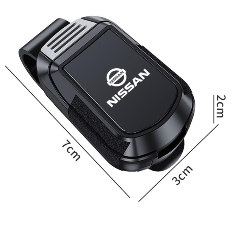 Clip Porte-Lunettes de Soleil pour Pare-Soleil de Voiture Rangement pour Lunettes Pince pour Nissan Juke Leaf Qashqai Patrol Pathfinder X-Trail Nismo Murano Versa