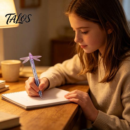 Handschrift Gereedschappen voor Kantoor Glanzende Vleugels Libelle Gelpen, Transparant Plastic Kantoorbenodigdheden met Interactieve Sets Collectie Klappende Vleugels,
