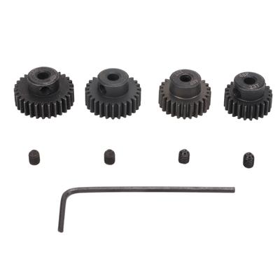 4Pcs RC Motor Pinion Gear 48P 23T 25T 27T 29T Rustproof Metal 48P Pinion Gear Set for 1/10 RC