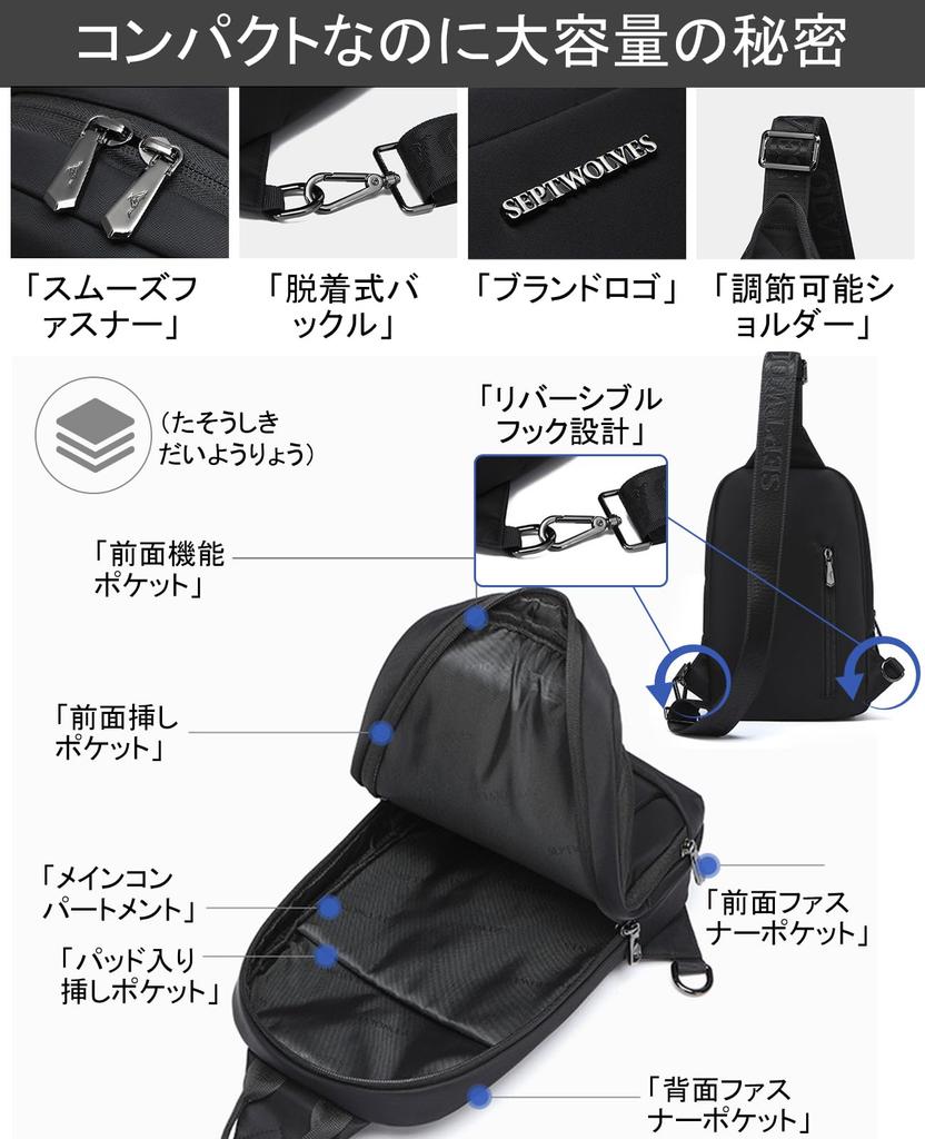 IAWINI Shoulder Large with Perfect for Everyday Popular Men's Bag, Capacity, Water-Repellent, Lightweight, Anti-Theft Pocket, Crossbody/Shoulder Bag,