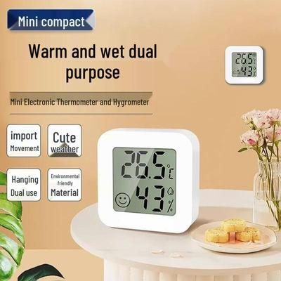 Smart Digital Thermometer Hygrometer: Precise, Wall-Mounted, with High-Precision Display for Dry and Wet Measurement