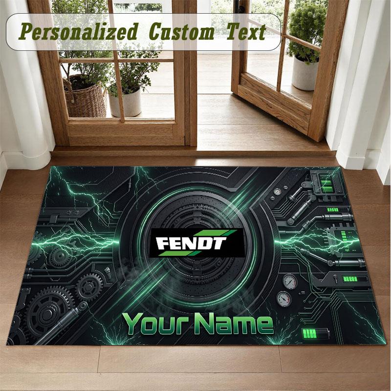 Crystal Velvet Square Rug Custom NameFendt Pattern Non Slip Home Floor Decor Rug