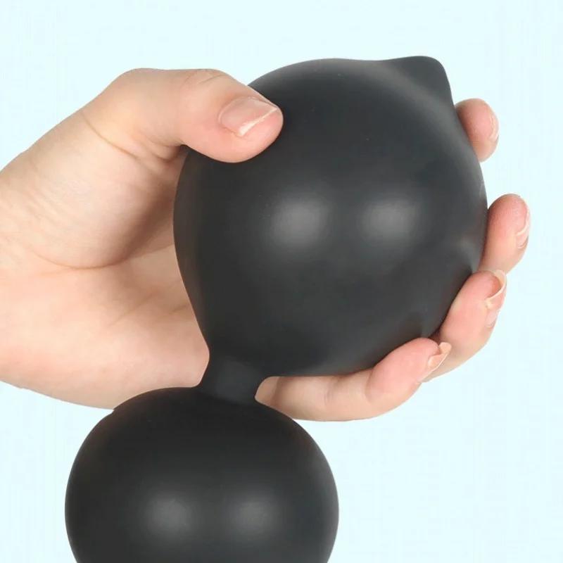 Nafukovací rozšiřující kuličky Tekutý silikonový anální zátka Unisex anální dilatátor Masturbátor Vaginální masážní přístroj na prostatu Zadní zátka Sexuální hračka