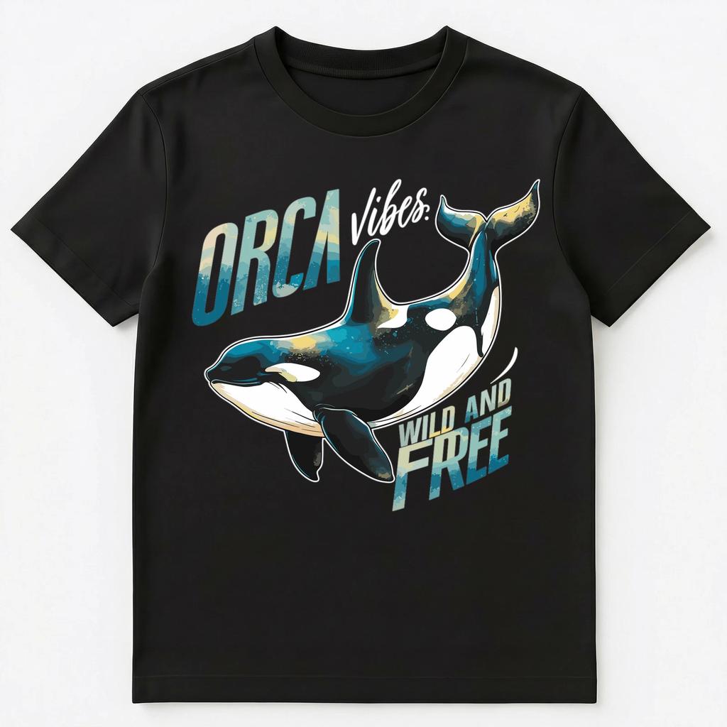 Orca Vibes Wild And Free Unisex T-Shirt