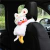 Car Cartoon Tissue Box Backrest Holder Plush Material Design Duck Accessory Car