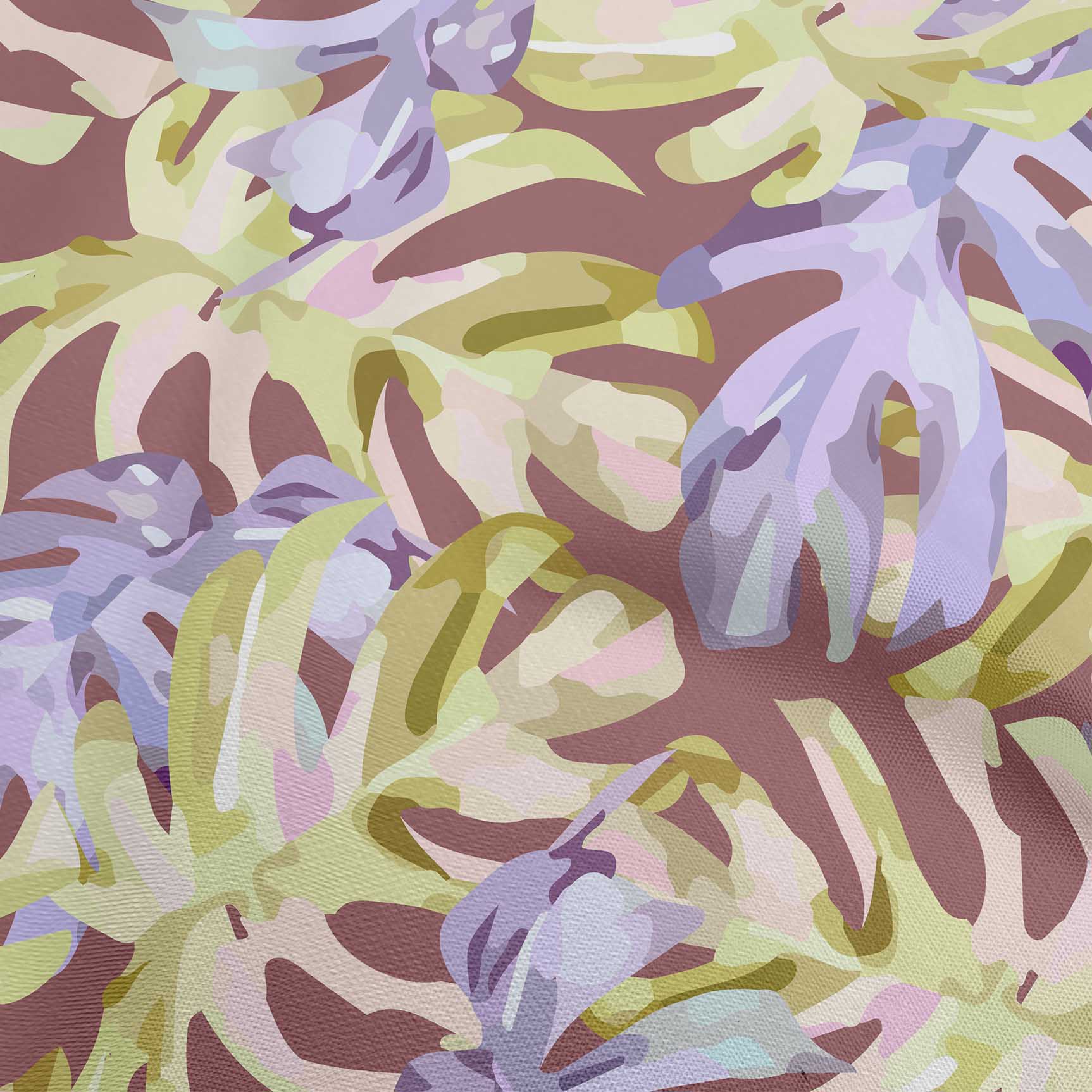 

OneOone Cotton Flex М ятно-зелена тканина Тропічний пальмовий лист Одяг своїми руками Тканина для стьобання Тканина з принтом 40 дюймів 42 Inch Wide - Viscose Chiffon винний