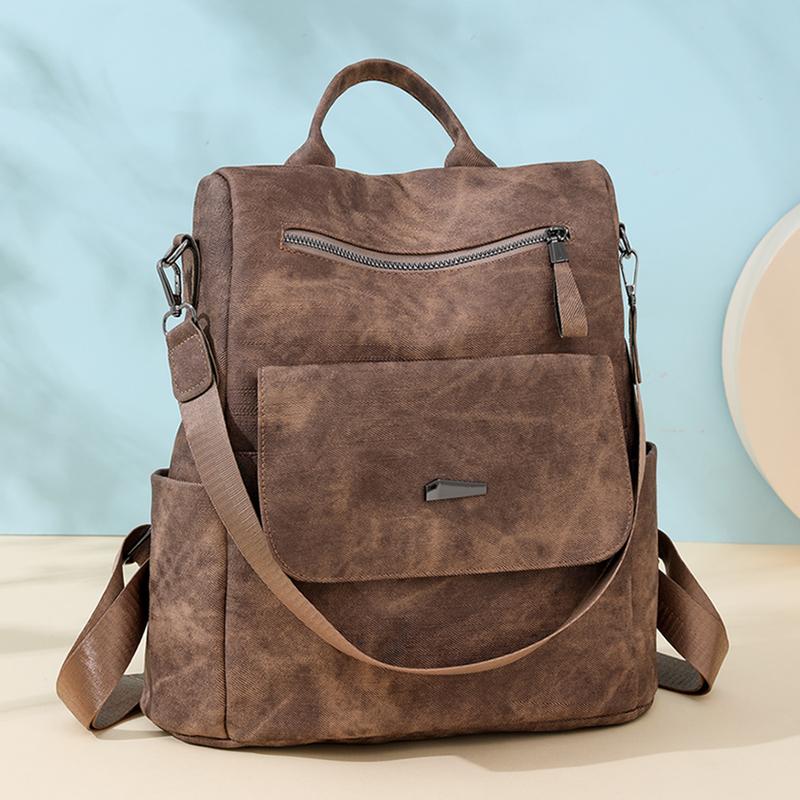 Женский мягкий кожаный рюкзак для путешествий — фото 3