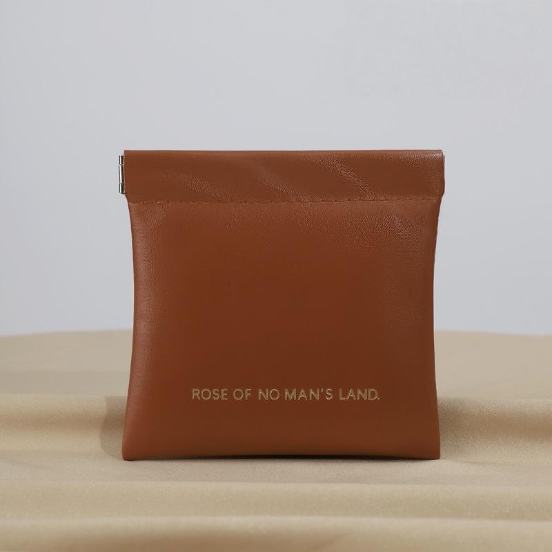 

Автоматически закрывающаяся сумка для хранения, чехол для губной помады, сумка-органайзер для кабелей из ПУ кожи, герметичная сумка для монет, ключей, украшений, наушников, мини-портативная