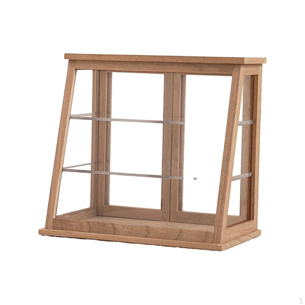 1/12 Miniature Store Display Cabinet, 3 Tiers Bakery Case