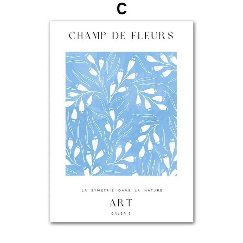 

Синяя линия Цветочный рынок Сушеные цветы Настенное искусство Постеры Принты Скандинавская живопись на холсте Абстрактные картины для гостиной Домашний декор 21cm×30cm NoFrame