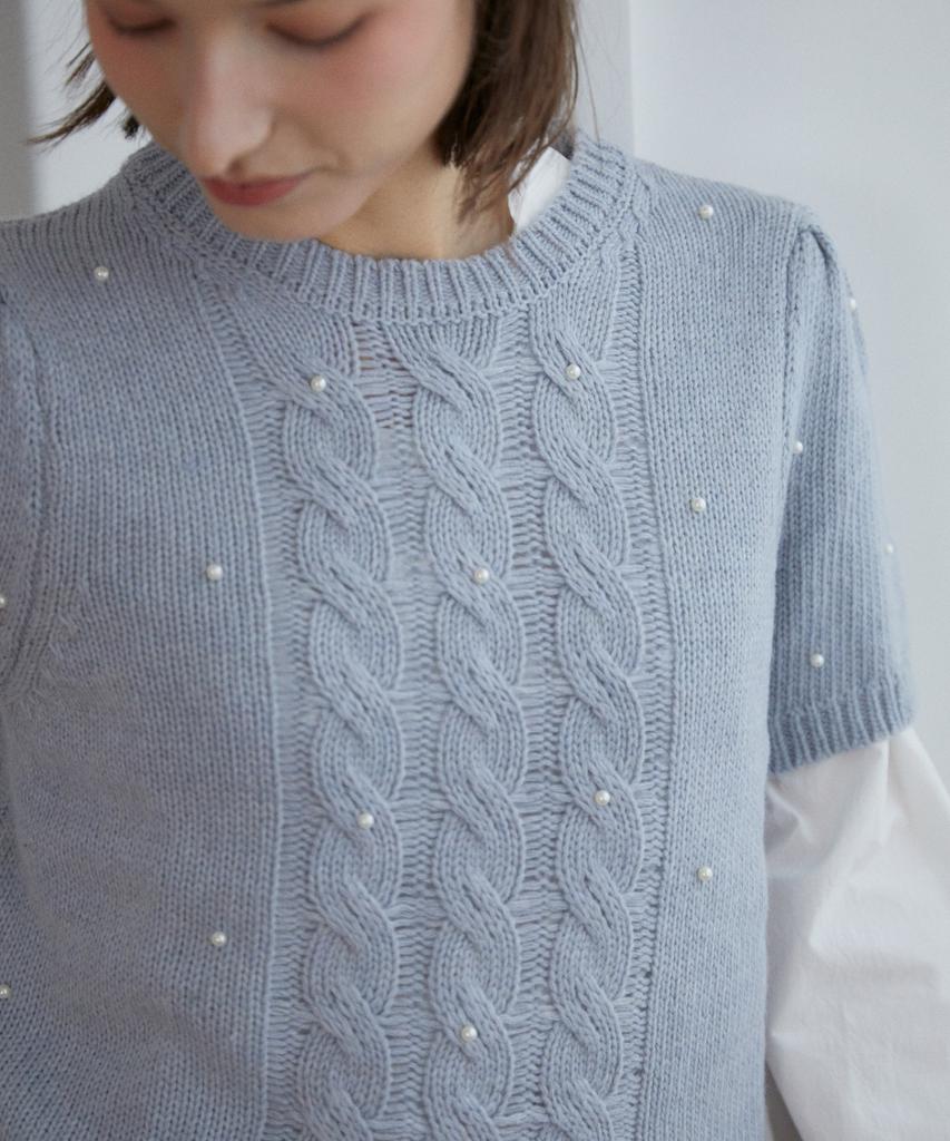 WIOE Pearl Half Knit_Blue