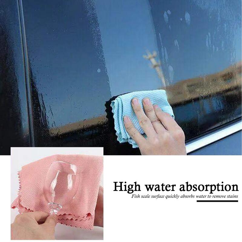 5/10pcs Special Fish Scale Wipes For Glass Cleaning Housework Cleaning Cloth
