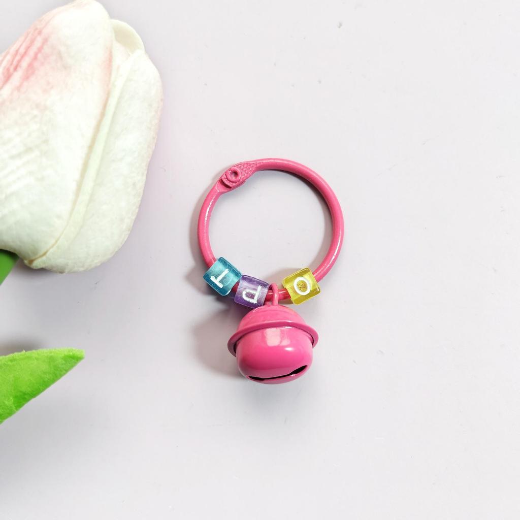 Colorful Bead Bell Pendant Keychain with DIY Accessories for Backpack