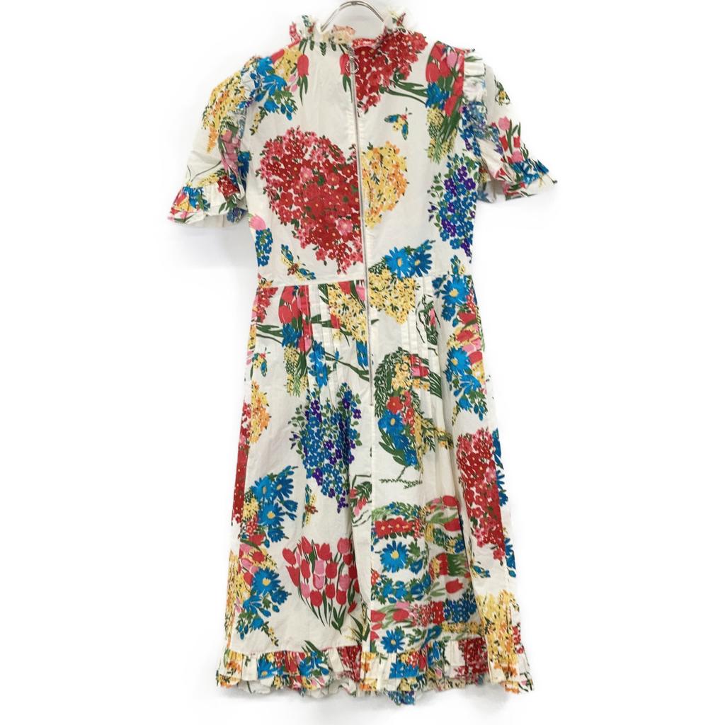 GUCCI 453982 16 Ivory Flower Print Pearl Button Shirt Dress dress 38 multicolorUsed