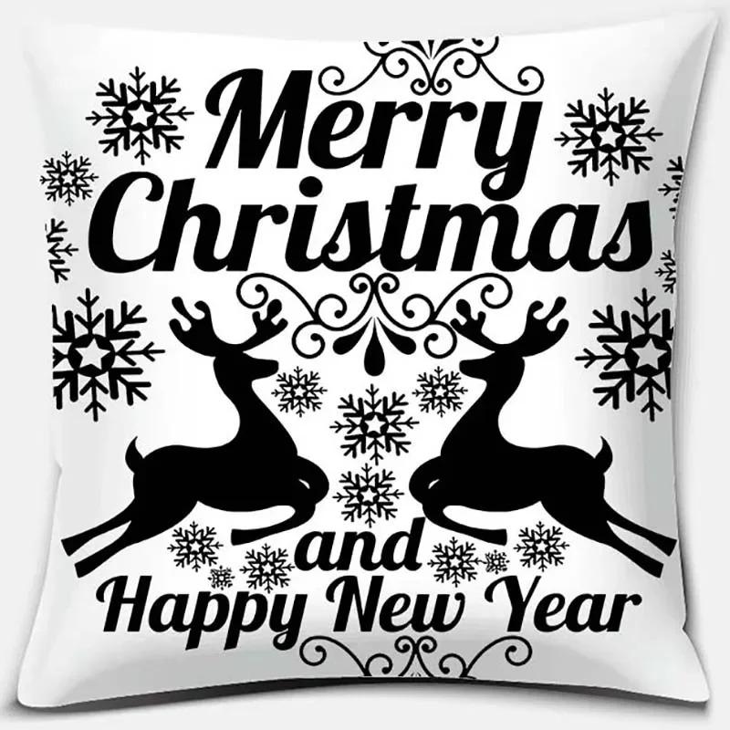 Christmas Themed Pillowcases Car Accessories Office Santa Claus Living Room Sofa Home Pillowcases