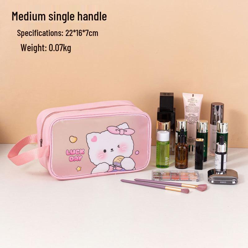 Waterproof Cartoon Wash Bag - Large Capacity PVC Toiletry & Cosmetics Travel Organizer for Women