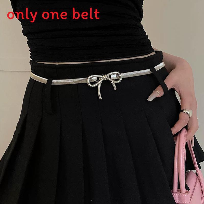 Fashion Butterfly Knot Belt Pu Leather For Summer Dress Accessory Women