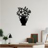 Black Metal Wall Sculpture Flower Chair Art Minimalist Decor Living Room Bedroom Cafe Gift
