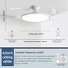 36 Inch/42 Inch Invisible Ceiling Fan Lamp Living Room Bedroom Integrated Electric Fan Light 3-color Dimming Lighting Fan