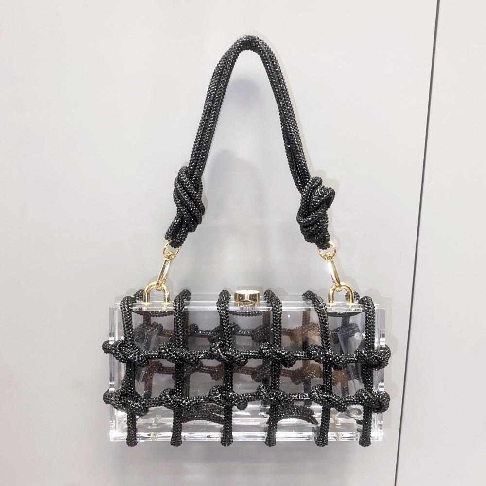 

Вечерняя сумка со стразами и ручкой, серебряные сумки с ручками сверху и кристаллами для женщин, кошельки и сумки, роскошная дизайнерская банкетная сумка чёрный