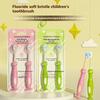 2Pcs Children'S Fluoride-Enriched High-Density Fine Wire Baby Toothbrushes With Soft Bristles And Standing Suction Cup