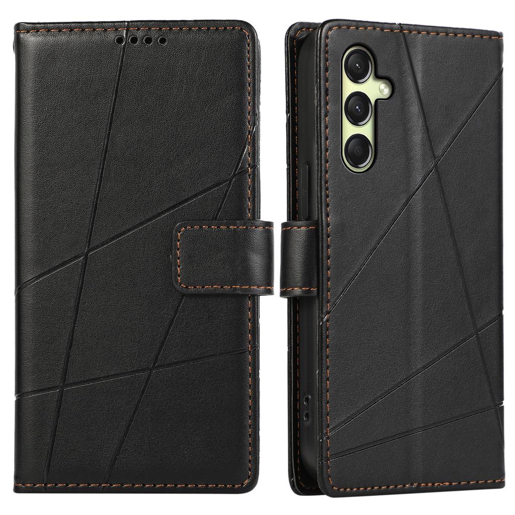 DF-06 For Samsung Galaxy A16 5G/A16 4G Phone Case Line Imprint Leather Wallet Cover