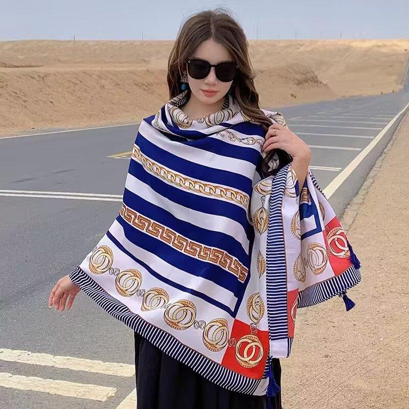 

Women Shawl Travel Ethnic Style Cotton Linen Sun Protection Beach Cape Desert Sun Protection Cape Sun Protection Scarf Silk 180x90