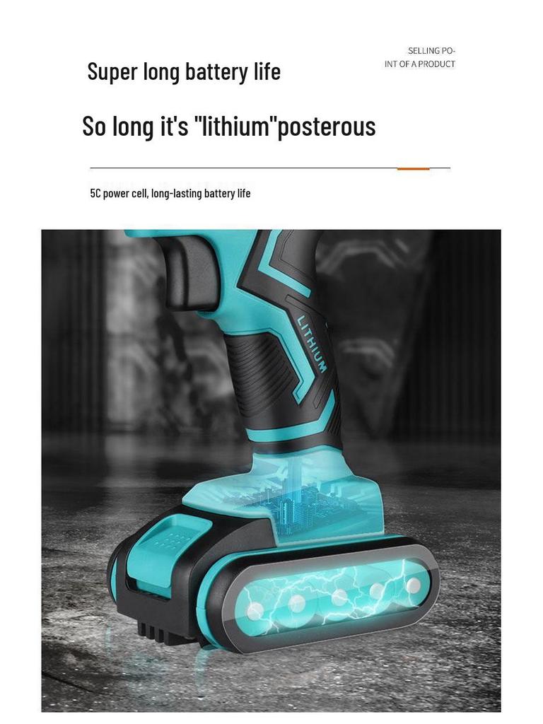 High-Capacity Universal Electric Tool Set: Circular Saw, Angle Grinder, Hammer, Flashlight – All Powered by a Large Lithium Battery