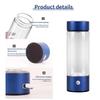 Wasserstoff-Flasche, Tragbarer Wasserstoff-Wasser-Ionisator-Maschinengenerator Wiederaufladbare Wasserstoffreiche Wasserglas Gesundheitsbecher