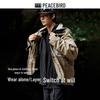 Peacebird Men's Color Block Hooded Loose Fit Jacket