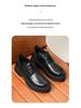 Herren Herbst 2024 Wasserdichte Schwarze Leder Business Schuhe - Koreanischer Stil, Dicksohlige, Allround Koch Arbeitsschuhe
