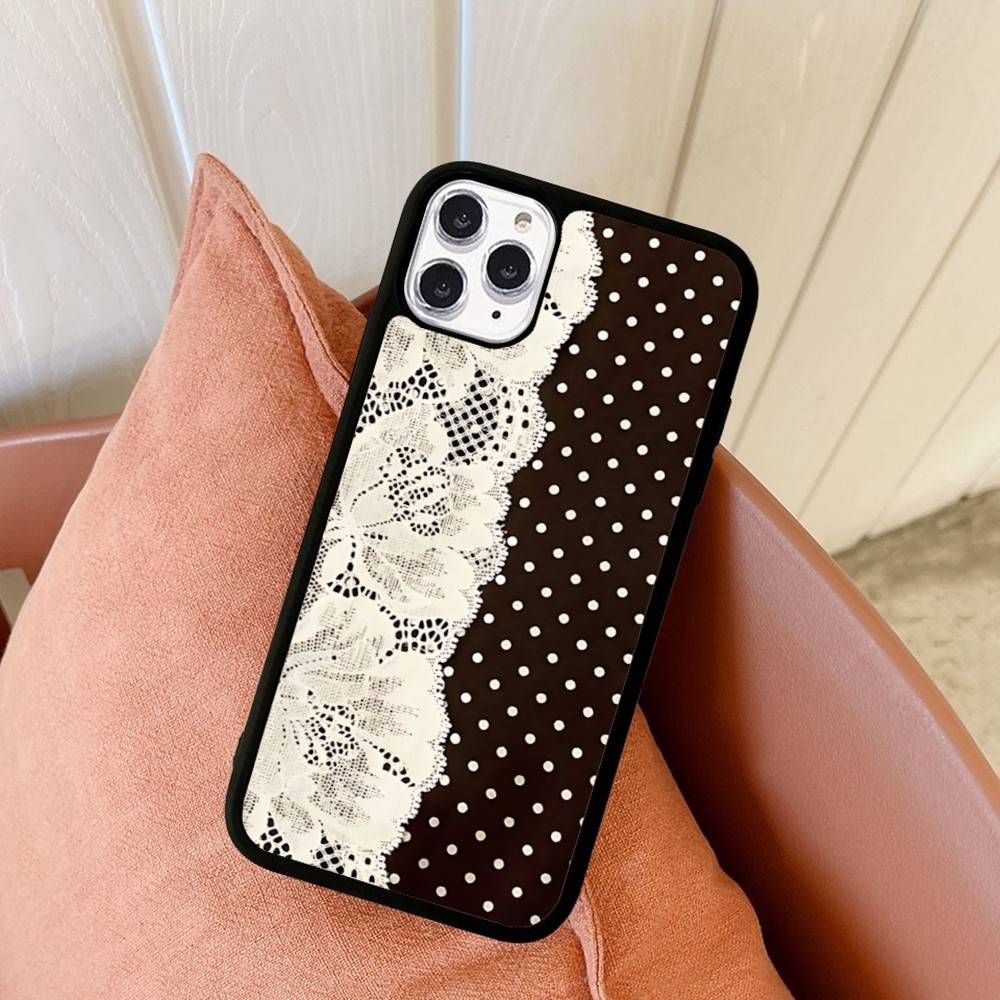 Lace Pattern For IPhone 11 12 13 14 15 16 17 Pro Max Plus TPU+PC Shockproof Back Phone Cases iPhone 12 pro