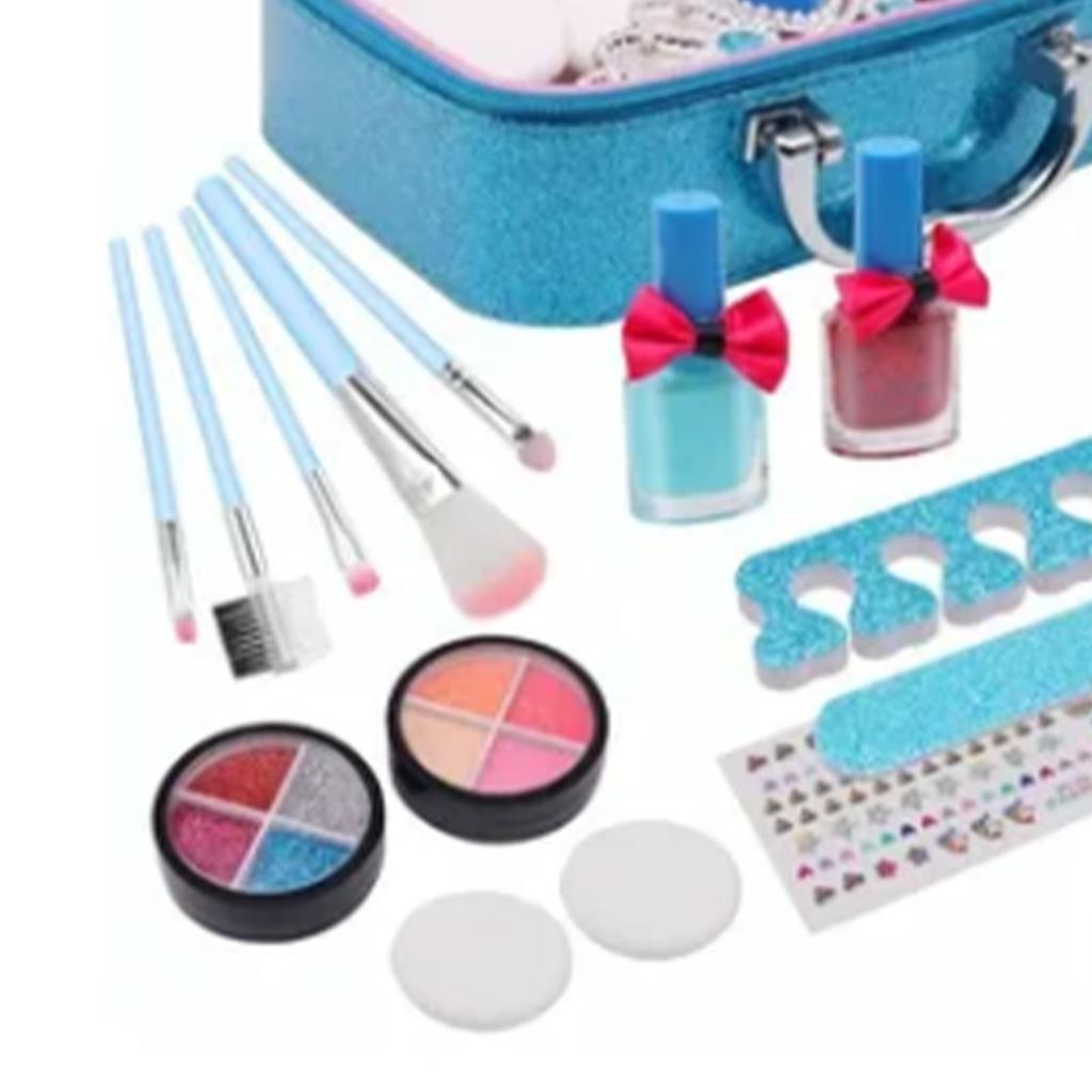21pcs Kids Makeup Set Education Frozen Themed Washable Portable Kids Beauty Cosmetics Set