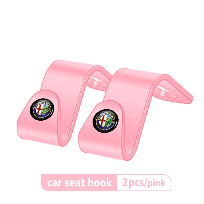 BBDJ3 4pcs Car Seat Storage Headrest Organizer Holder Fastener Hanger For Alfa Romeo GT Stelvio F1 Brera Volante Tonale Gloria Disco