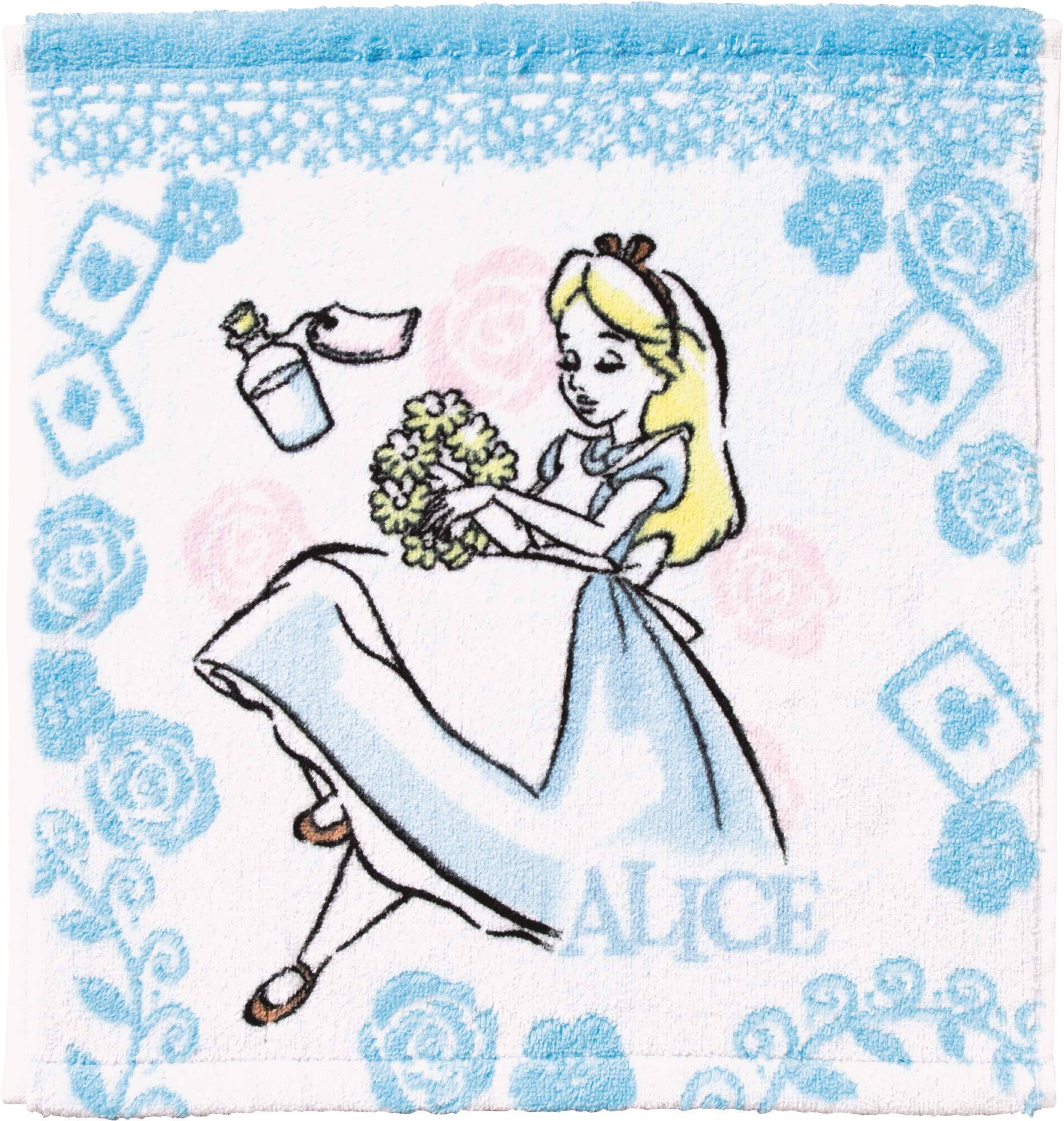 Marushin Hand Disney Alice in 34 x 36 Dreamy Product 2005087700 Towel, Wonderland, cm, Wonderland, 100% Cotton, Number