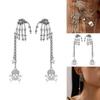 Gothic Punk Skull Ear Jewelry With Alloy Material For Festival Wear