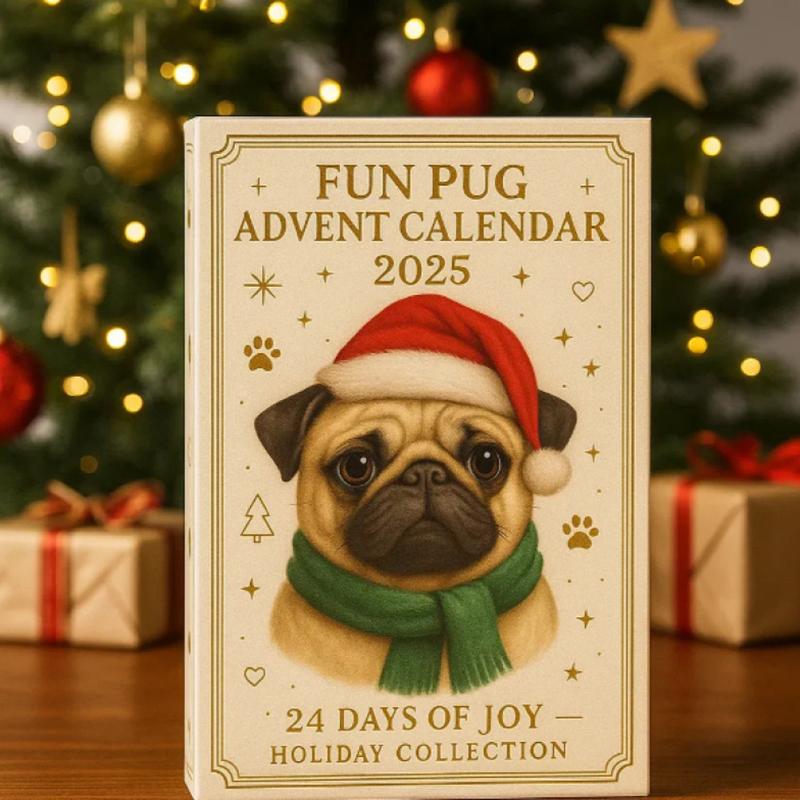 

Pug Advent Calendar 2025, 24 Days Christmas Advent Calendar With Cute Pug Dog Hanging Ornaments, Holiday Gift For Dog Lovers разноцветный