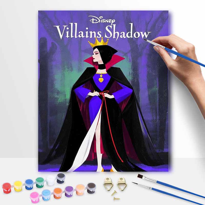 Disney Villains Shadow Oil Painting Kit Painting Art Home Bedroom Wall Decor Gift 20x30cm