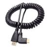 Mini HDMI-compatible To 90 Degree Right HDMI-compatible Male Angled Adapter Spring Cable