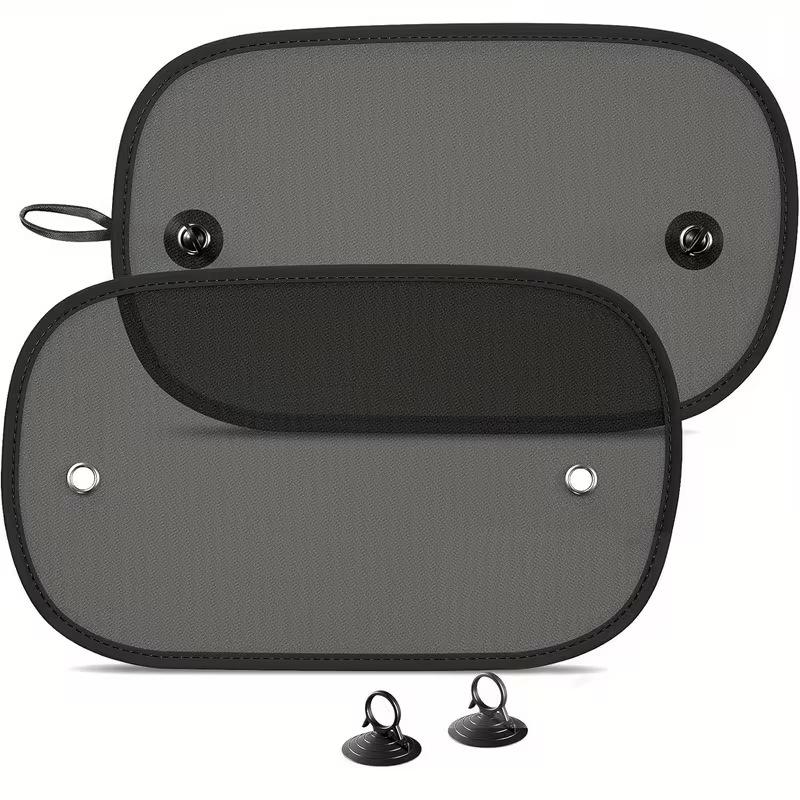 2pcs Cute Cartoon Pattern Car Side Window Sunshade UV Protection Heat Insulation Window Curtains Sun Visors