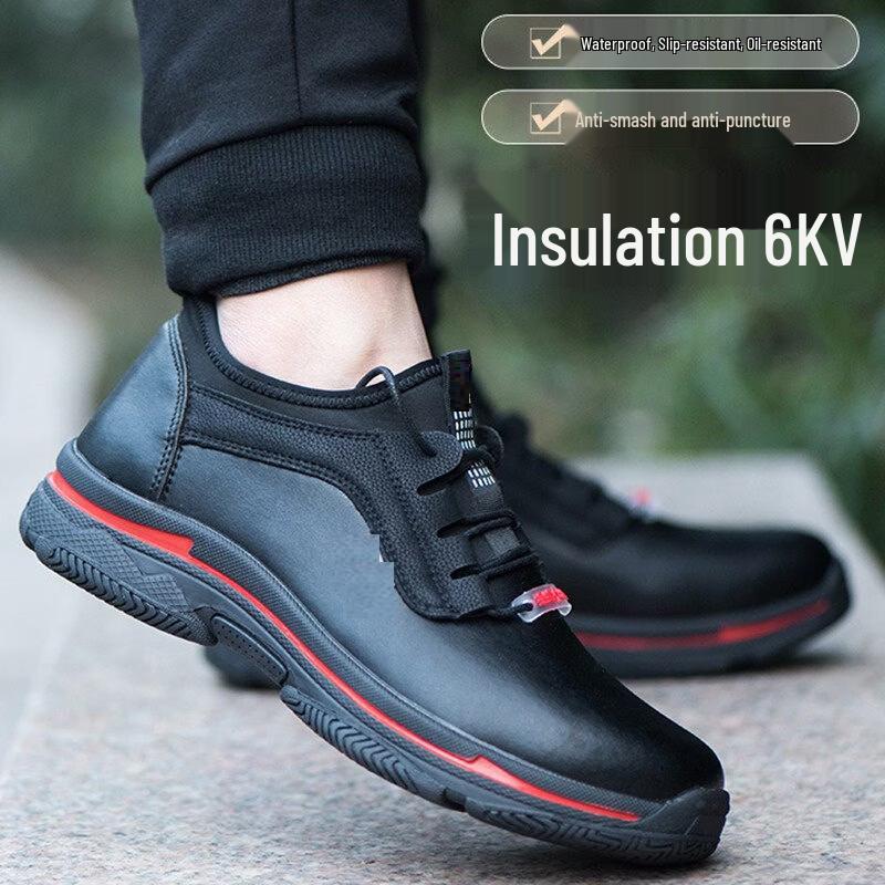 Zhongyi Anti-Smash Puncture-Proof 6KV Insulated Leather Safety Shoes
