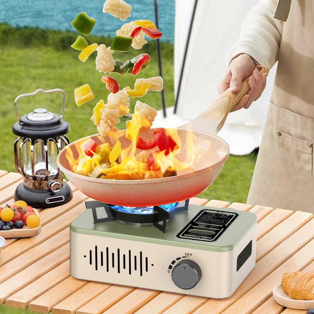 Portable 3-Burner Camping Gas Stove, Compact Foldable Outdoor Stove for BBQ and Camping