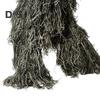 5Pcs/Set Ghillie Suit with Jacket Pants Hood Garland Carry Bag 3D Camouflage Hunting Apparel Youth Adults Woodland Clothes
