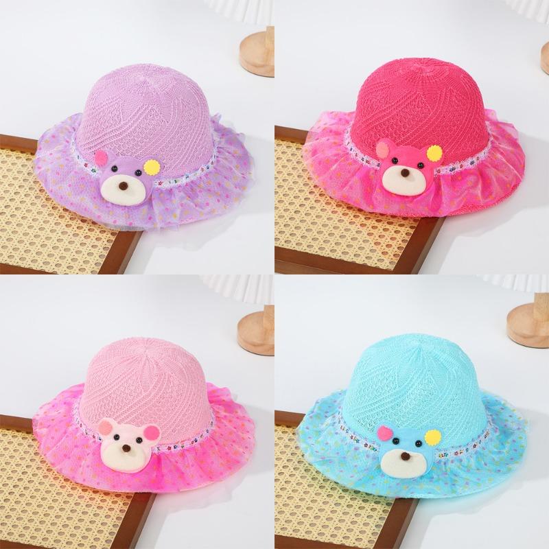 Scenic spot stall supply, summer baby hats, sun protection children's straw hats, children's sun hats, summer cool hats, children's hats